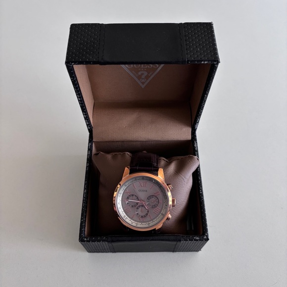 GUESS Horizon - Mens Brown Rose Gold - Picture 3 of 7